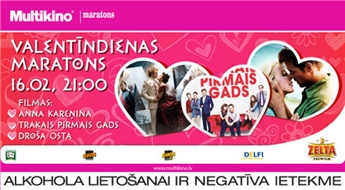 MULTIKINO „Valentīndienas Kino Maratons”: „Anna Kareņina” un pirmizrādes „Droša osta” un „Trakais pirmais gads” - 64%
