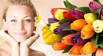 Ziedi smukajām jelgavniecēm! Košas, krāsainas tulpes no ziedu salona Brigita - 49%