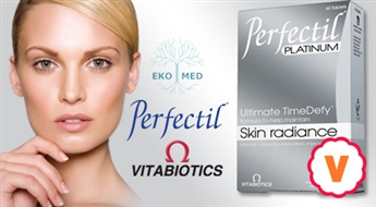 Nevainojami skaistai ādai bez grumbām: PERFECTIL PLATINUM ar Bio Marine kolagēnu (60 tabletes) no EkoMed - 50%