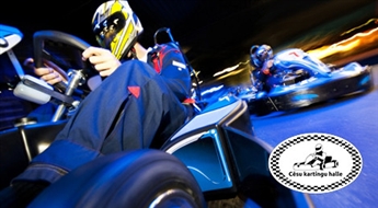 Elpu aizraujošs brauciens ar kartingu Cēsu kartingu hallē (5, 10 vai 15 min.) līdz - 50%