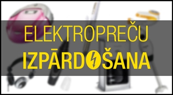 Lielā elektronikas preču IZPĀRDOŠANA! Rokas blenderi, digitālie pulksteņi, kafijas automāti, svari, pagarinātāji, tvaika tīrītāji, skuvekļi, matu ieveidotāji, asinsspiediena mērītāji, termometri, tosteri, virtuves kombaini u.c. preces