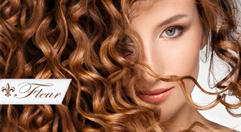 Dāmām un KUNGIEM: matu griezums + matu krāsošana ar L'Oreal vai Matrix krāsu + maska + veidošana (2-3 h) salonā Fleur līdz -67%
