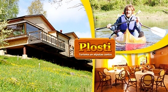 Plosti: atpūta 2 vai 4 personām mājiņā ar skatu uz gleznaino Abavas senleju - 50% Piedāvājumu vari izmantot līdz jūnijam!