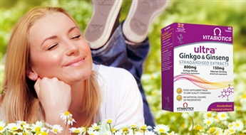EkoMed: uztura bagātinātājs Ultra Ginkgo&Ginseng (60 tabletes) ar ginko biloba un žeņšeņa ekstraktiem - 50%