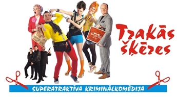 Pasaulē visilgāk spēlētās kriminālkomēdijas "Trakās šķēres" iestudējums - 30% Nenokavē izrādi SIGULDĀ 23. martā!