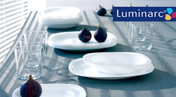 Franču elegance Tavam vakariņu galdam: Luminarc rūdītā stikla trauku komplekts (19 trauki) līdz -59%