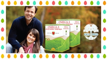 Uztura bagātinātājs veselai sirdij: Omega-3 + zivju eļļa (2 x 60 kapsulas) no Ekomed - 60%