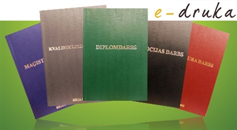 Īstajā brīdī! e.druka.lv: diplomdarba druka un iesiešana - 50%