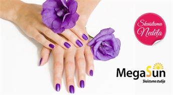Megasun: SPA procedūra rokām + klasiskais manikīrs + Gelish vai OPI nagu lakas pārklājums līdz - 64%