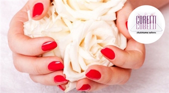 CORETTI: klasiskais manikīrs + Gelish līdz -58%