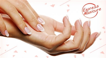 Express Manicure: klasiskais manikīrs ar ilgnoturīgo Gelish lakas pārklājumu - 46%
