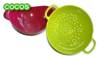 Rozā bļoda ar zaļu caurduri no Zak designs!