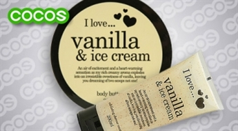 I love Vanilla - Ice Cream komplekts skrubis + ķermeņa sviests