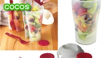 Salātu trauks ar piederumiem SALAD TO GO
