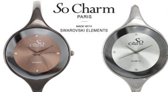 Поразительные женские наручные часы So Charm® PARIS с кристаллами Swarovski -70%