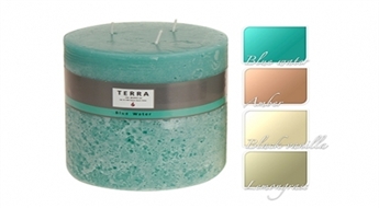 Apbrīnojami aromātiskas sveces Terra ar trim degļiem -40%