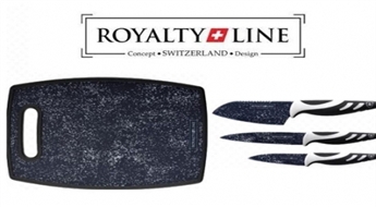 Комплект ножей исключительного качества Royalty Line вместе с разделочной доской -50%