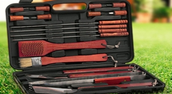 Комплект инвентаря для гриля из 18 предметов BBQ Master в компактном кейсе -68%