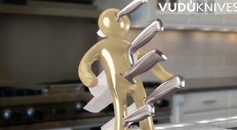 Stilīgs nažu komplekts Vudú Knives Supreme uz oriģināla statīva -63%
