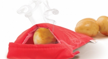 Cook Tatoes cepšanas maiss kartupeļiem mikroviļņu krāsnī 4 minūšu laikā -67%