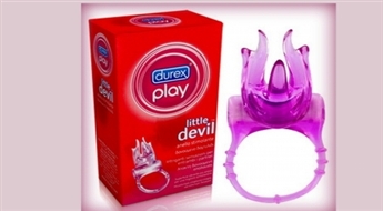 Sasodīti labs, vibrējošais gredzens penim Durex Little Devil -28%