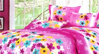 Skaistas gultas veļas komplekti no kokvilnas satīna, izmērs 200 x 220 cm -60%