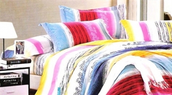 Satriecošas gultas veļas komplekti no kokvilnas satīna, no 4 komponentiem 200 x 220 cm -53%