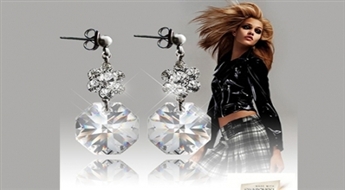 Apbrīnojami skaisti auskari ar mirdzošiem Swarovski Elements kristāliem -60%