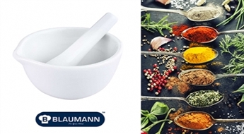 Комплект со ступкой из фарфора высокого качества от фирмы Blaumann -50%