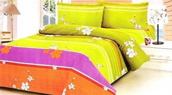 Gultas veļas komplekts no 4 komponentiem spilgtās krāsās, izmērs 200 x 220 cm -60%