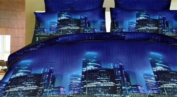 Kvalitatīvas gultas veļas komplekti 3D no mikrošķiedras, izmērs 200x220 cm ar urbānu rakstu -47%
