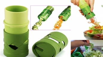 Sagriezt salātus vairs nebūs problēma - Curly Veggies Mincer & Peeler smalcinātājs -74%