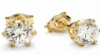 Элегантные циркониевые позолоченные женские серьги Swarovski® -80%