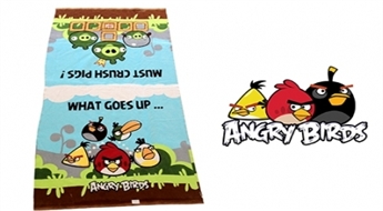 Lieli pirts dvieļi ar jautrajiem Angry Birds -44%