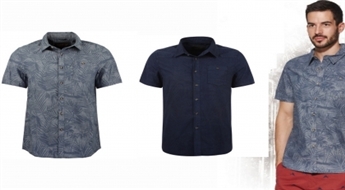 Стильные мужские летние рубашки Denim с короткими рукавами