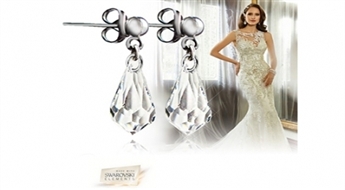 Neticami romantiski, iekareni auskari ar Swarovski Elements kristāliem -56%