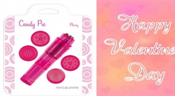 Rozā vibrators sievietēm ar 4 maināmiem uzgaļiem -59%