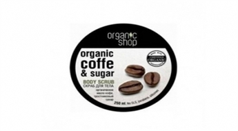 Brīnišķīgs ķermeņa skurbis Organic Shop ar kafiju un rozā cukuru