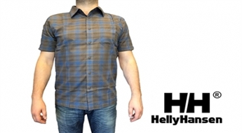 Solīds vīriešu krekls ar brūnām rūtīm Helly Hansen