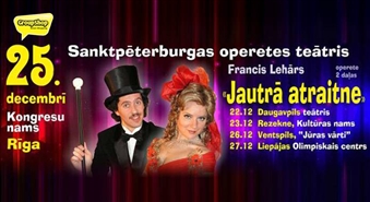 Brīnīšķīga Ziemassvētku dāvana operetes cienītājiem! SANKTPĒTERBURGAS OPERETES TEĀTRIS «Jautrā atraitne» ar atlaidi 40%!