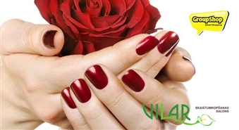 Klasiskais manikīrs + Gelish + roku masāža ar 50% atlaidi tikai par 7 Ls!