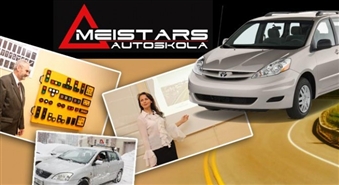 Autoskolas Meistars „B” kategorijas teorijas apmācība ar 50% atlaidi! Esi meistars pie stūres!