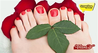 Aparāta pedikīrs + „Shellac” laka mīļākajā krāsā ar 50% atlaidi tikai par 9 Ls!