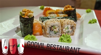Japānas virtuves cienītājiem restorānā Godvil -  sushi-sets ar 50% atlaidi tikai par 5.70 Ls!