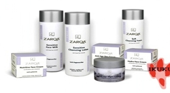Profesionālās dabisks kosmētikas komplekts maigai sejas aprūpei (Sensitive Face Milk, Soft Cleansing Foam, Sensitive Cleansing Lotion)  no ZARQA ar 50% atlaidi!
