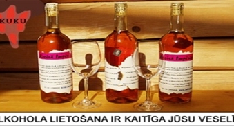 Dabīgs mājas granātu - ābolu saldais vīns „Kreisā Impērija” 0,75 l tikai 5,99 Ls!