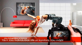 Jūsu fotoattēls uz audekla (kanvas) sākot  no 10.00€