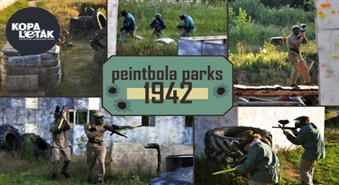 Lieliska izklaide rudenī: Aizraujoša tematiskā peintbola spēle 14 cilvēku kompānijai PEINTBOLA PARKĀ 1942 ar 75% atlaidi