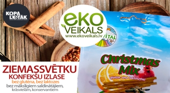 Ekoloģiski gardumi no EkoVeikals.lv: Okovital Christmas Mix želejkonfektes par 45% lētāk