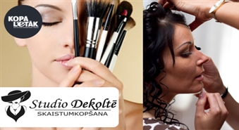 Ideālai ballītei: Svētku make-up svinīgai Jaungada ballei salonā STUDIO DEKOLTĒ ar 50% atlaidi